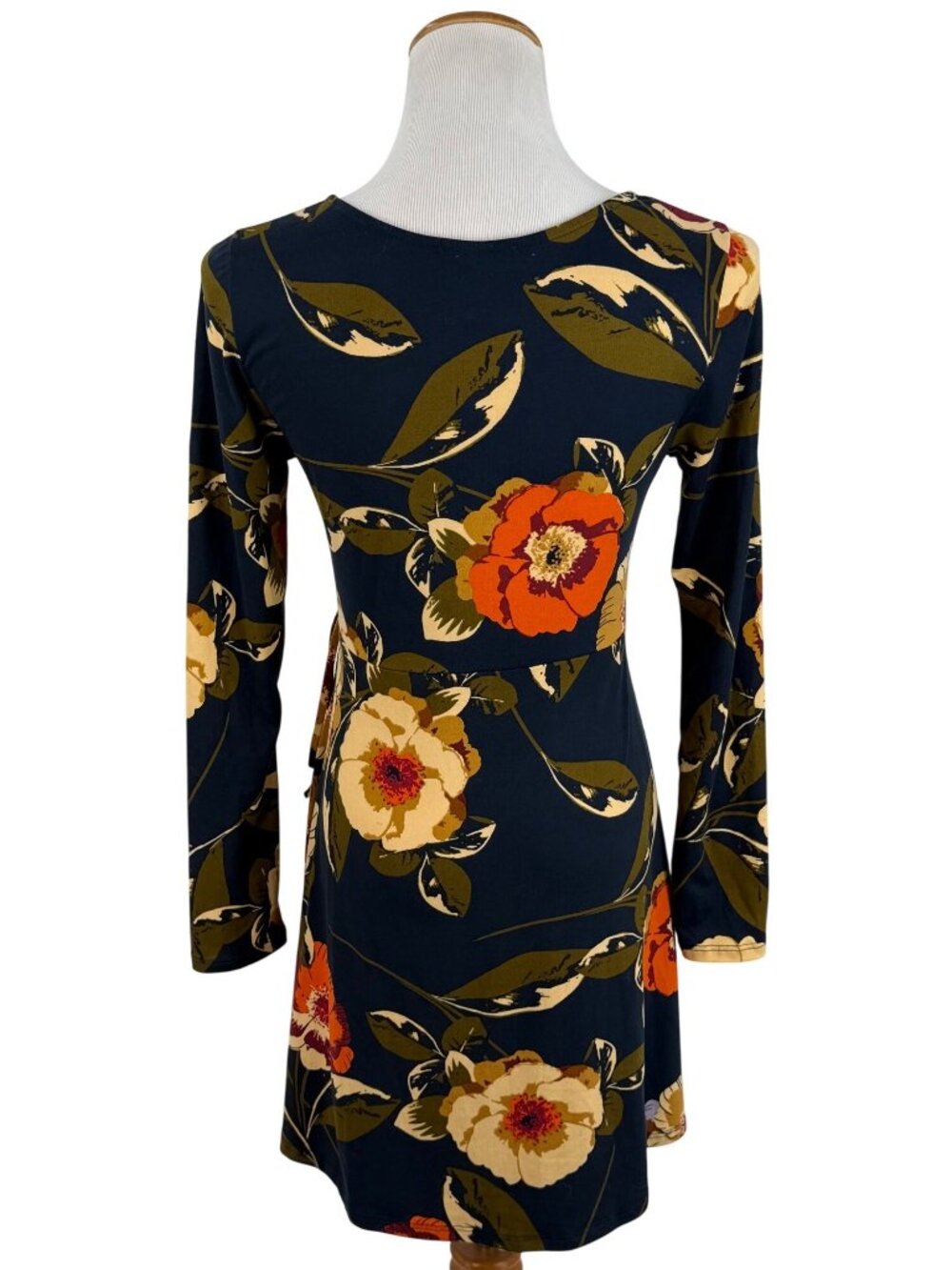 Altar'd State Navy Moody Floral Faux Wrap Dress S| Pin-Up Boho Cottagecore Indie - Picture 9 of 16